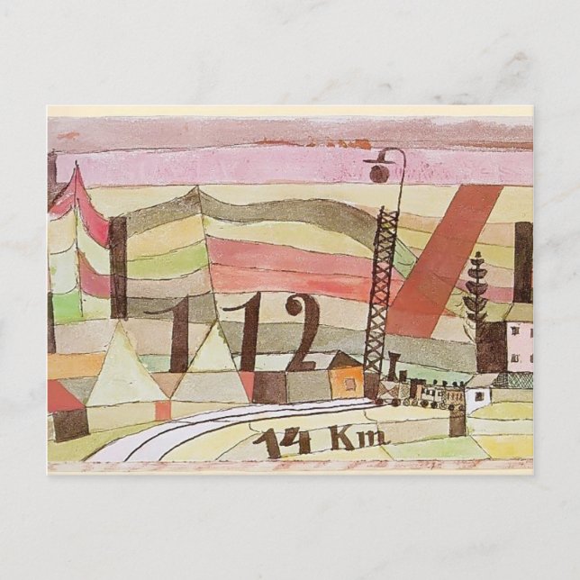 Paul Klee- Station L 112 Postcard (Front)