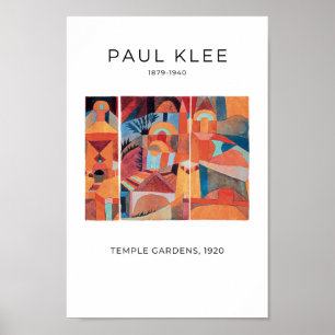 Paul Klee, Temple Gardens - Colourful Abstract Art Poster