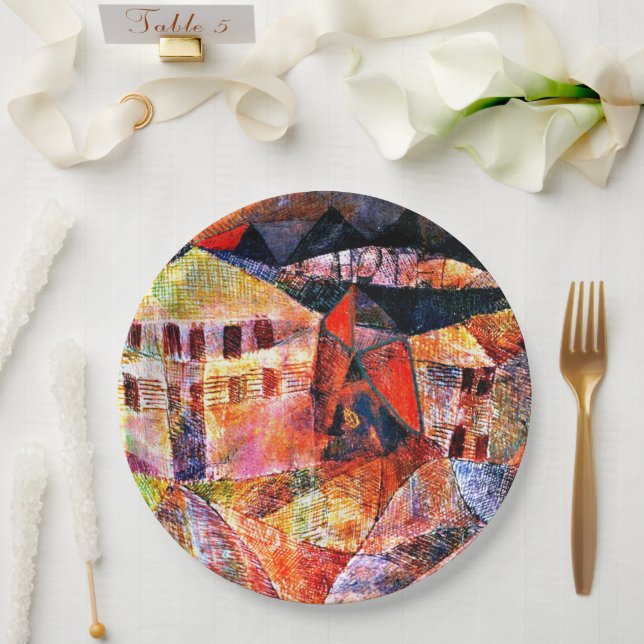 Paul Klee, The Hotel, Paper Plate (Wedding)