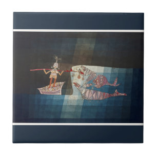 Paul Klee The Seafarer Abstract Nautical Poster Ceramic Tile