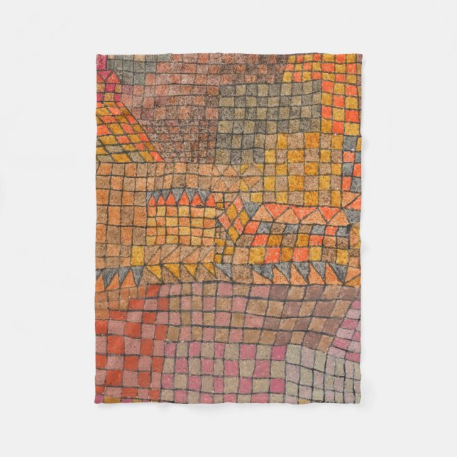 Paul Klee - Town Castle Fleece Blanket (Front)