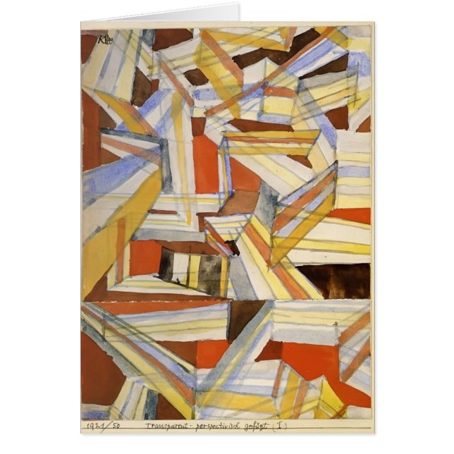 Paul Klee: Transparent in perspective Grooved (Front)