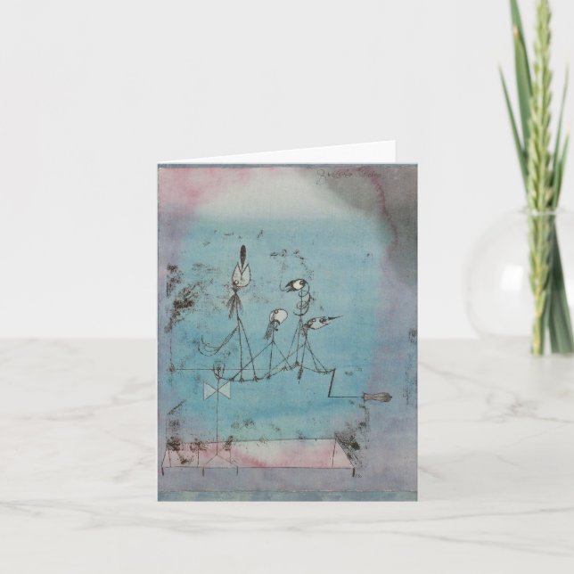 Paul Klee Twittering Machine Note Card (Front)