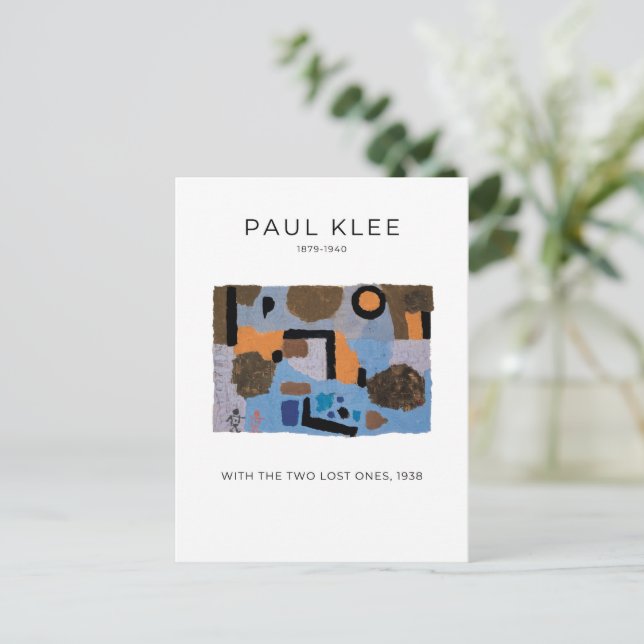 Paul Klee, With the Two Lost Ones - Abstract Art Postcard (Standing Front)