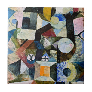 Paul Klee's Composition with the Yellow Half-Moon Ceramic Tile