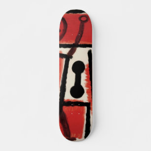 Paul Klee's Locksmith - Cool Vintage Abstract Art Skateboard