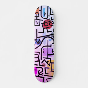 Paul Klee's Rich Port - Cool Vintage Abstract Art Skateboard