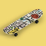 Paul Klee's Rich Port - Cool Vintage Abstract Art Skateboard<br><div class="desc">For real fine art lovers! Cool vintage abstract art skateboard featuring the colourful famous abstract painting Rich Port (1938) by Paul Klee. Great for a gift idea. It acts as a statement piece with a unique artistic style touch. It's perfect for Birthday, Holiday, Christmas, Anniversary, Wedding, and more. For other...</div>