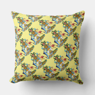 Paul McGehee "Bahamas Coat of Arms" Pillow