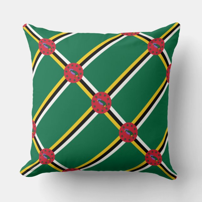 Paul McGehee "Dominica Flag" Pillow (Front)