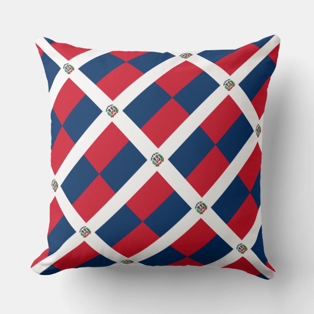 Paul McGehee "Dominican Republic Flag" Pillow (Front)