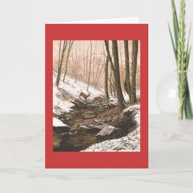 Paul McGehee "First Snow" Holiday Greeting Card (Front)