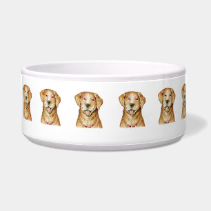 Paul McGehee "Golden Retriever" Large Dog Bowl