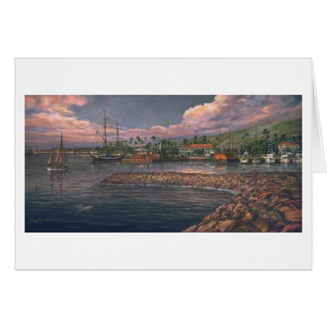 Paul McGehee "Lahaina Harbour at Twilight" Card (Front Horizontal)