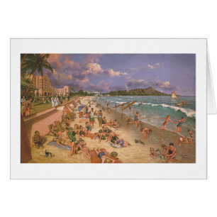 Paul McGehee "On the Beach at Waikiki" Card