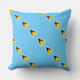 Paul McGehee "Saint Lucia Flag" Pillow