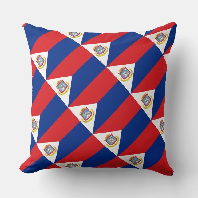 Paul McGehee "Sint Maarten Flag" Pillow (Front)