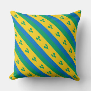 Paul McGehee "St.Vincent & Grenadines Flag" Pillow