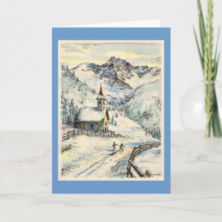 Paul McGehee "Zallinger Chapel" Xmas Card -Italian