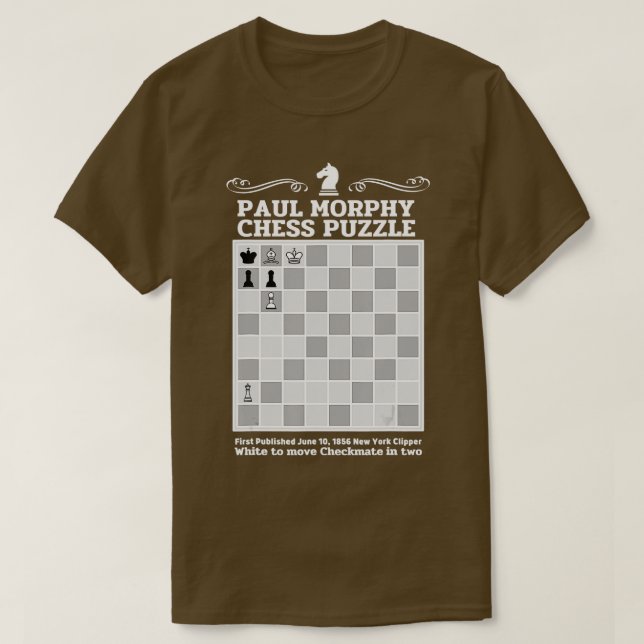Paul Morphy Chess Puzzle Chess player  T-Shirt (Design Front)