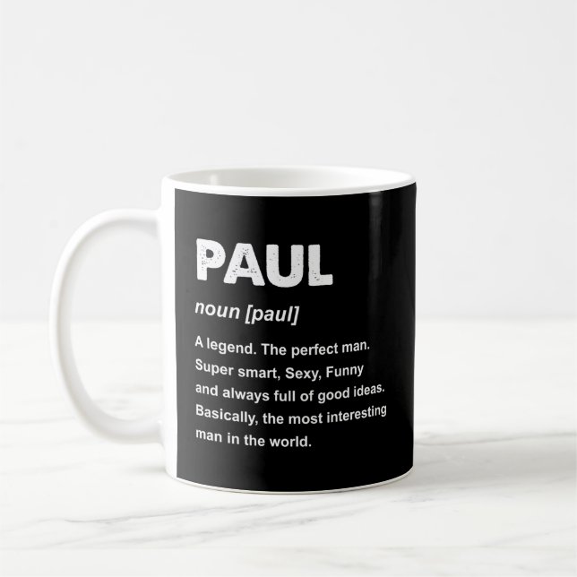 Paul Name Coffee Mug (Left)