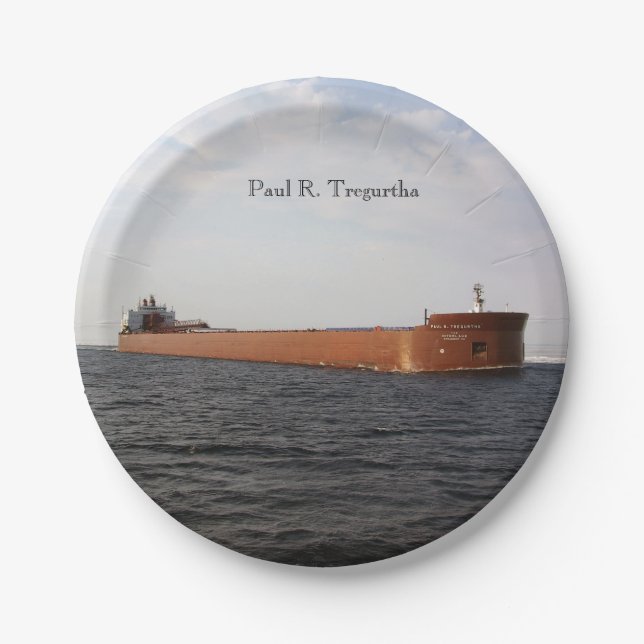 Paul R. Tregurtha paper plate (Front)
