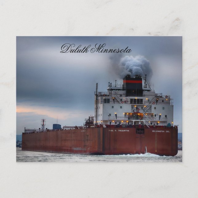 Paul R. Tregurtha Ship, Duluth Minnesota Postcard (Front)
