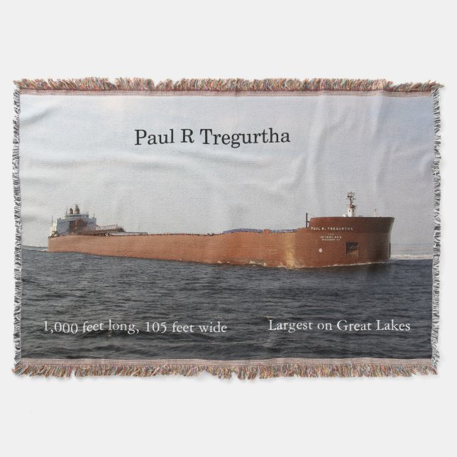 Paul R. Tregurtha throw blanket (Front)
