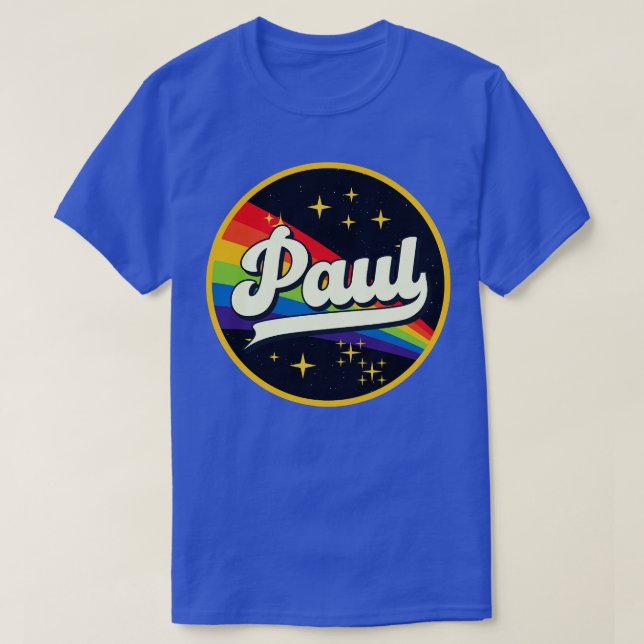 Paul Rainbow In Space Vintage Style T-Shirt (Design Front)