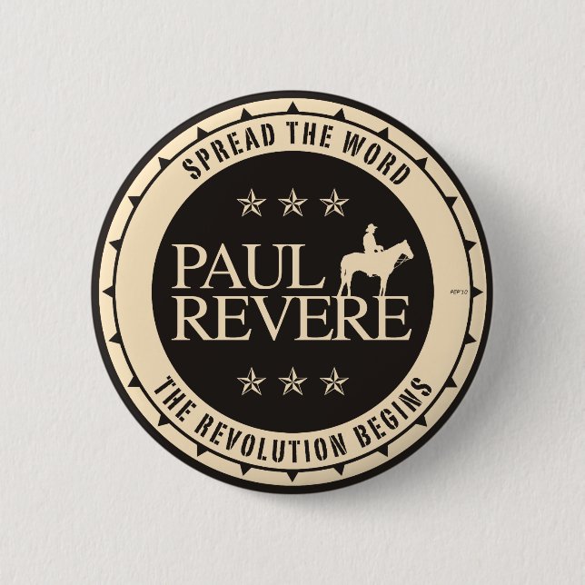 Paul Revere 6 Cm Round Badge (Front)