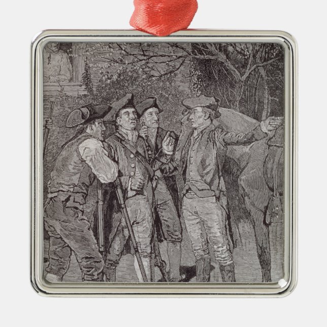 Paul Revere at Lexington Metal Ornament (Front)