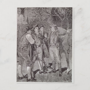 Paul Revere at Lexington Postcard