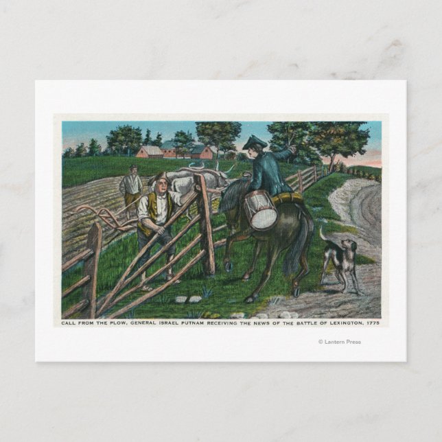 Paul Revere Informing Gen. Israel Putnam Postcard (Front)