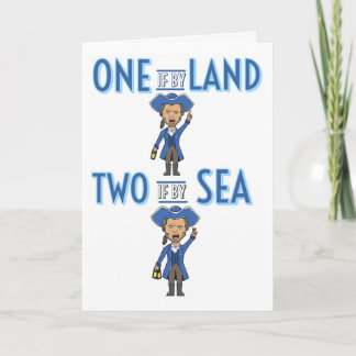 Paul Revere "One if by Land Two if by Sea" Card