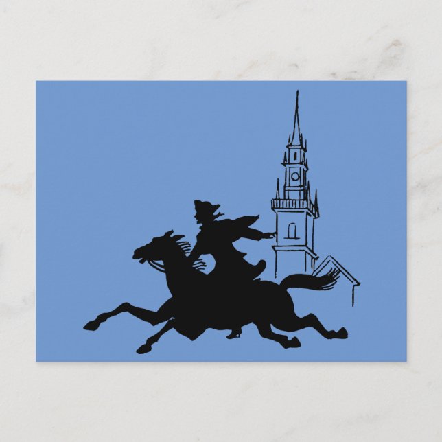 Paul Revere's Ride Postcard (Front)