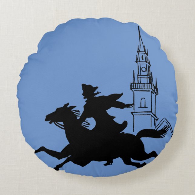 Paul Revere's Ride Round Cushion (Front)