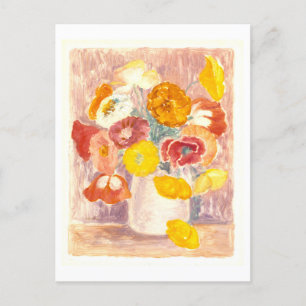 Paul Rohland Painting, "Flower Piece (Zinnias)" Postcard