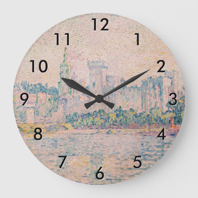 Paul Signac - Avignon, Morning Large Clock (Front)