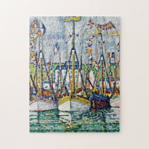 Paul Signac - Blessing Of The Tuna Fleet At Groix. Jigsaw Puzzle