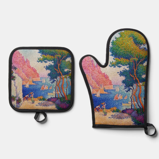Paul Signac - Capo di Noli Oven Mitt & Pot Holder Set (Front)