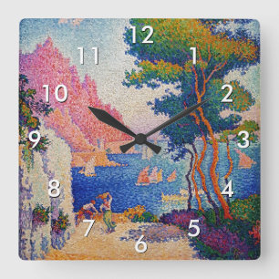 Paul Signac - Capo di Noli Square Wall Clock