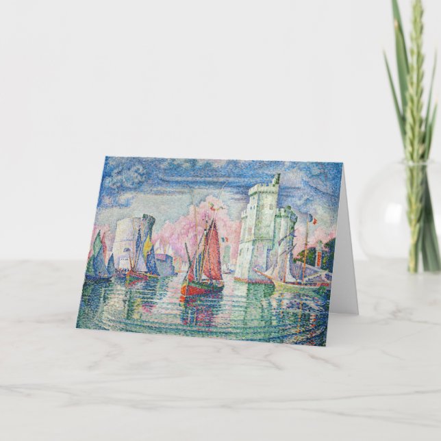 Paul Signac - Entrance of La Rochelle Harbour Card (Front)