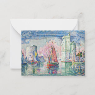 Paul Signac - Entrance of La Rochelle Harbour Card