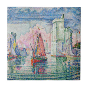 Paul Signac - Entrance of La Rochelle Harbour Ceramic Tile