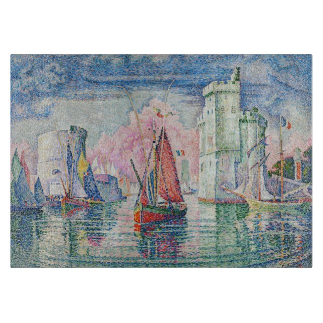 Paul Signac - Entrance of La Rochelle Harbour Cutting Board (Front)