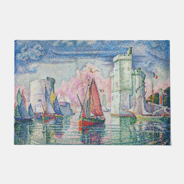 Paul Signac - Entrance of La Rochelle Harbour Doormat (Front)