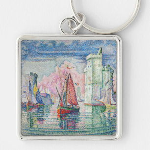 Paul Signac - Entrance of La Rochelle Harbour Key Ring
