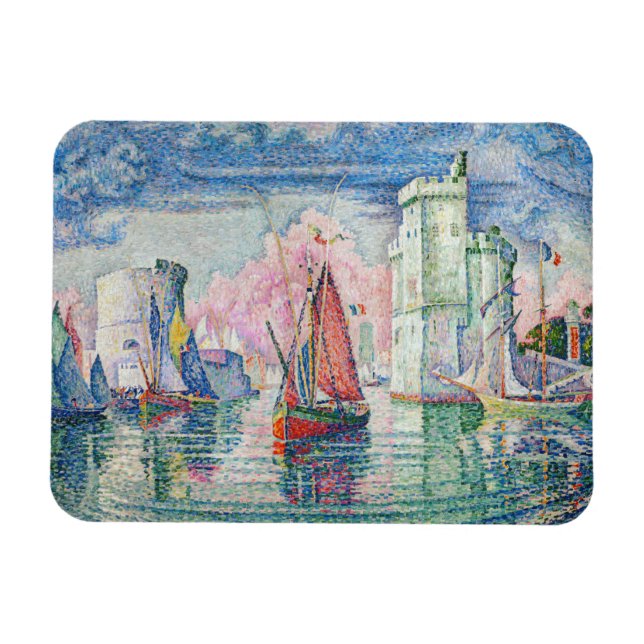 Paul Signac - Entrance of La Rochelle Harbour Magnet (Horizontal)