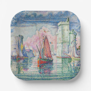 Paul Signac - Entrance of La Rochelle Harbour Paper Plate