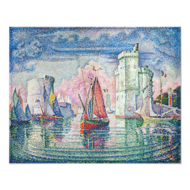 Paul Signac - Entrance of La Rochelle Harbour Photo Print (Front)